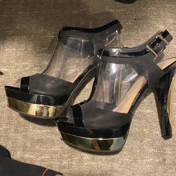 Gianni bini black and gold heels - Picture 3 of 4